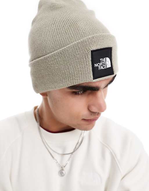 The North Face Big Box Cuffed Beanie In Clay Gray