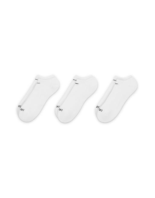 Men Nike Training Everyday Plus Cushioned 3-pack sneaker socks in white