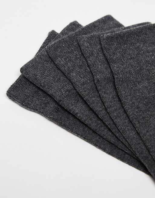 Men Jack & Jones socks 5 pack in dark gray melange