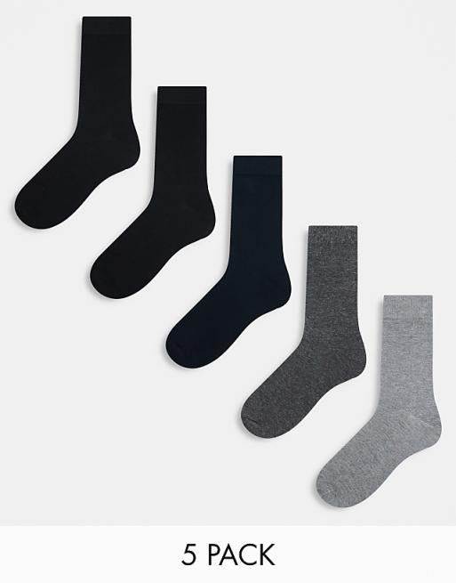 Men Jack & Jones 5 pack socks in multi
