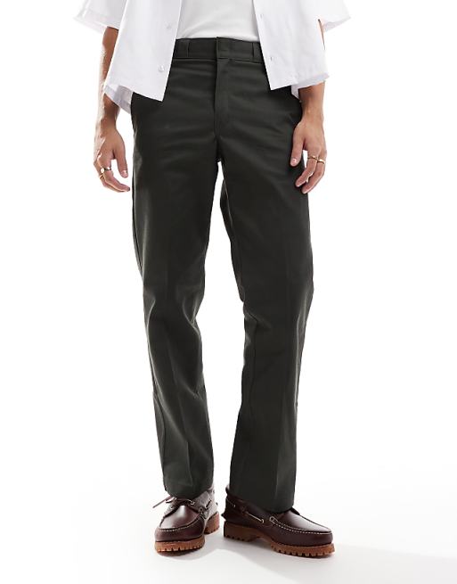 Chino Dickies 874 Straight Leg Work Pants In Olive Green