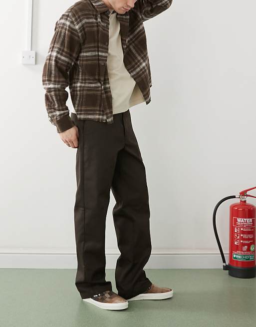 Chino Dickies 874 Straight Leg Work Pants In Dark Brown