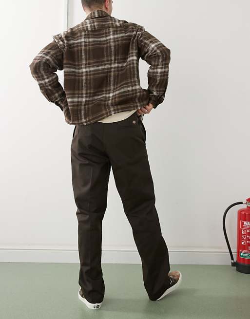 Chino Dickies 874 Straight Leg Work Pants In Dark Brown
