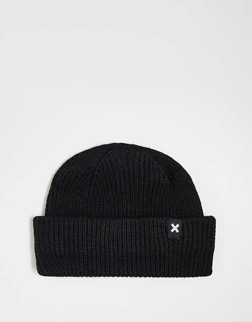 Collusion Logo Fisherman Beanie In Black