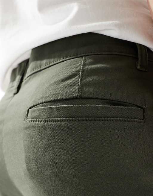 Asos Design Skinny Chinos In Khaki