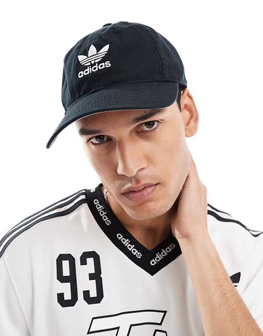 Adidas Originals Relaxed Strapback Cap In Black
