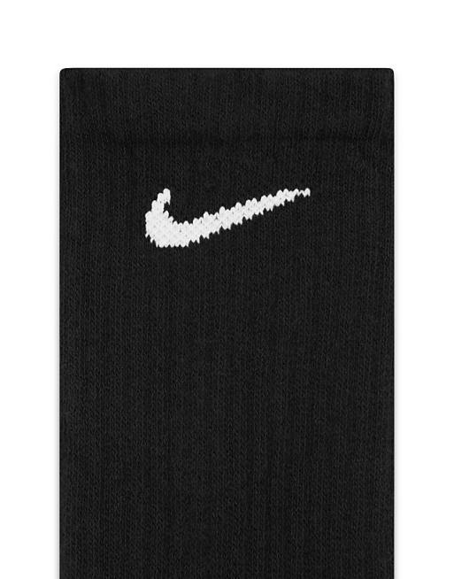 Men Nike Training Everyday Cushioned 6 pack crew sock in black