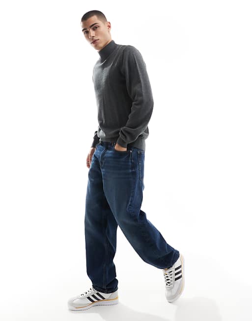 Threadbare cotton turtle neck Sweaters in charcoal