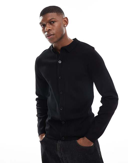 Threadbare knitted long sleeve Sweaters in black