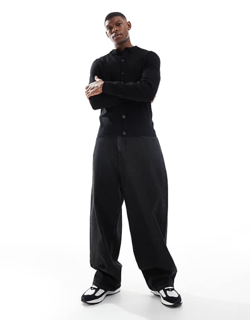 Threadbare knitted long sleeve Sweaters in black
