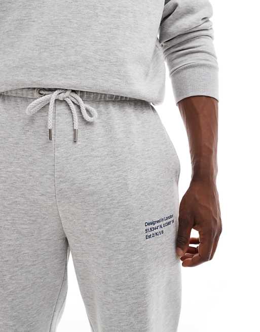 Trousers Collusion Relaxed Coordinate Print Skate In Gray Heather - Part Of A Set
