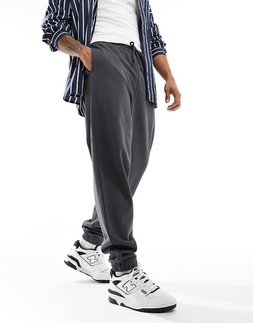 Trousers Asos Design Essential Oversized In Charcoal