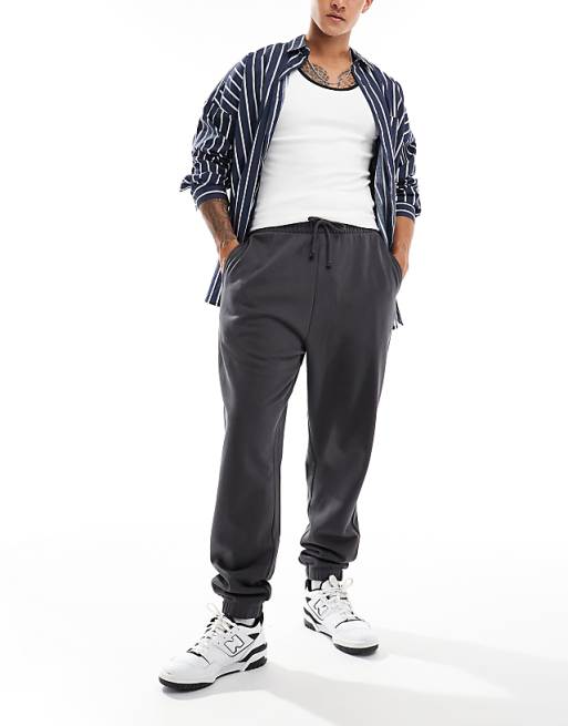 Trousers Asos Design Essential Oversized In Charcoal