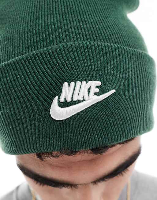 Nike Futura Logo Beanie In Dark Green