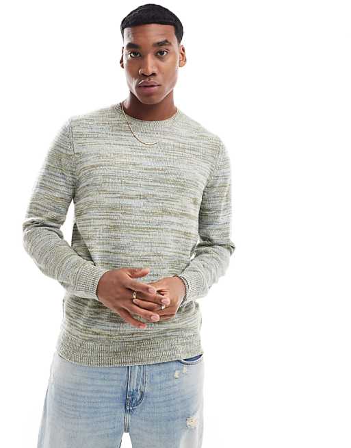 Asos Design Knit Space Dye Sweater In Multi