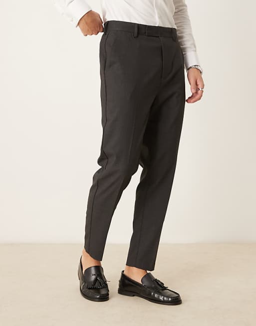Chino ASOS DESIGN smart tapered fit pants in charcoal