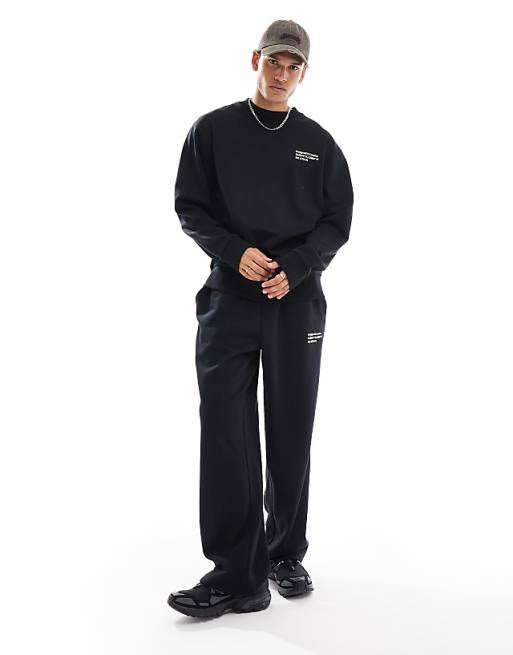 Trousers Collusion Relaxed Skate In Black - Part Of A Set
