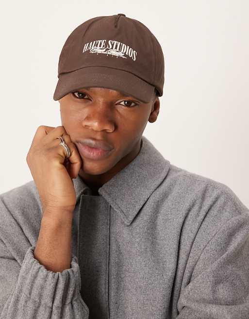 Asos Design Vintage Trucker Fit Cap With Graphic In Brown