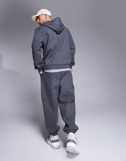 Trousers Asos Design Premium Heavyweight Oversized 400gsm In Charcoal Heather