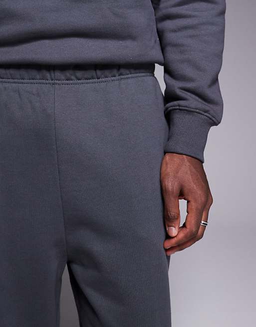 Trousers Asos Design Premium Heavyweight Oversized 400gsm In Washed Black