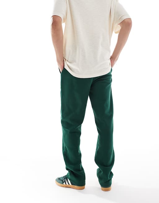 Trousers Asos Design Premium Heavyweight Oversized 400gsm In Dark Green