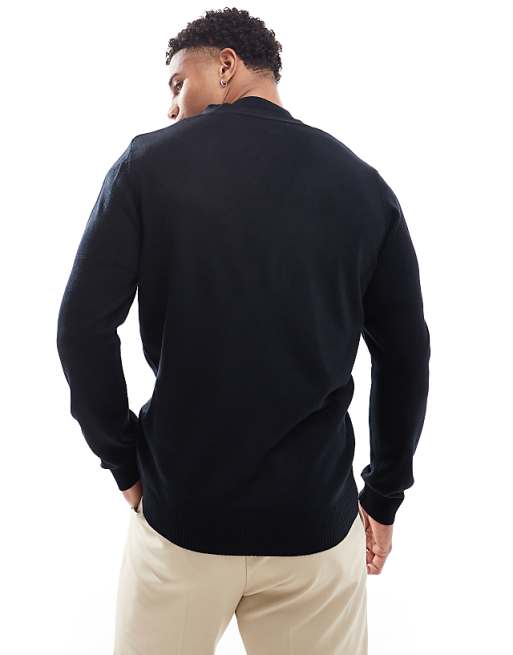 Asos Design Knitted Cardigan In Navy - Part Of A Set Sweaters