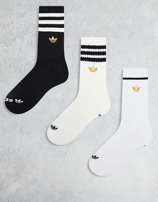 Men adidas Originals Limited Roller 3-pack crew socks in multi