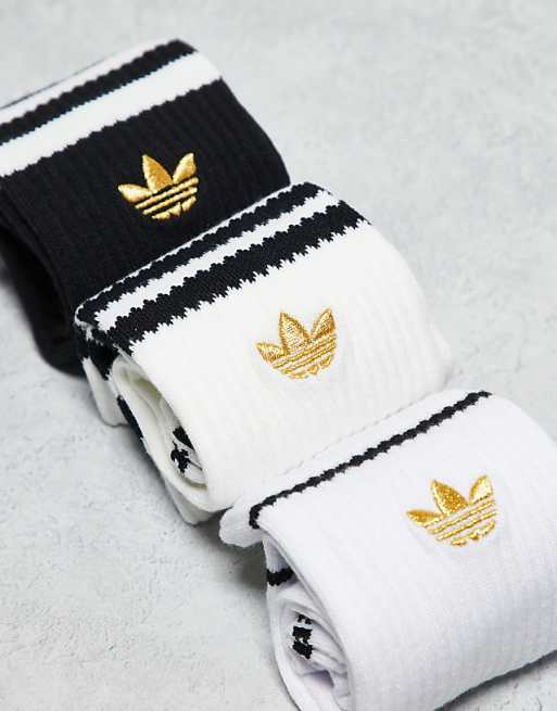 Men adidas Originals Limited Roller 3-pack crew socks in multi