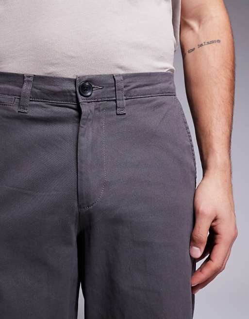 Adpt Wide Fit Chino Pants In Gray