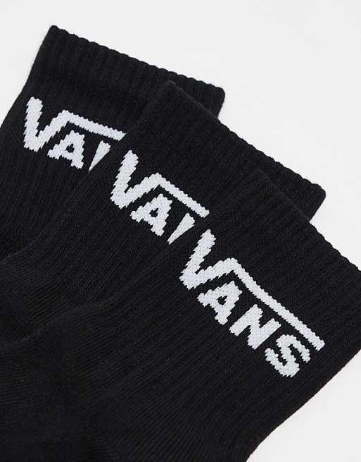 Men Vans Classic 3 pack half crew socks in black