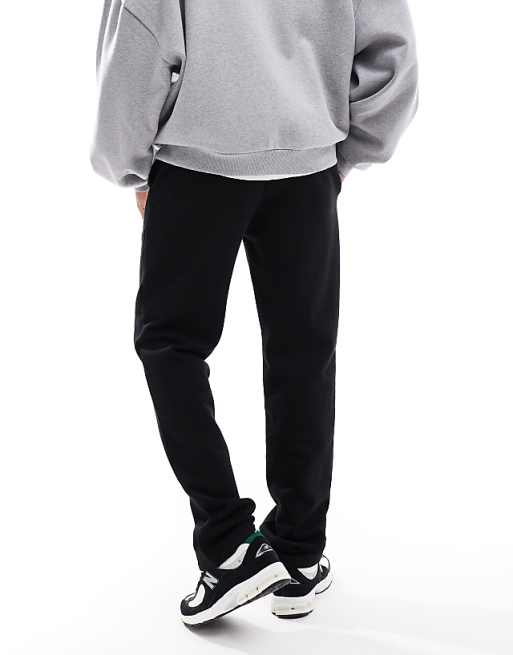 Trousers Asos Design Premium Heavyweight Straight Leg 400gsm In Black