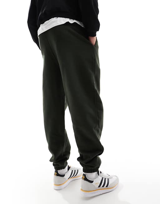 Trousers Asos Design Premium Heavyweight Oversized 400gsm In Dark Green