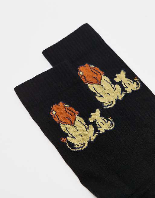 Men ASOS DESIGN Disney Lion King sock in black