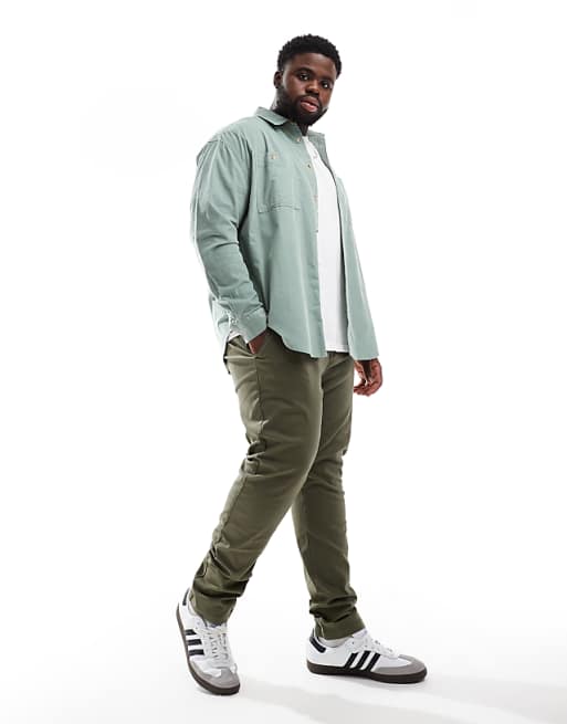Asos Design Skinny Fit Chinos In Khaki