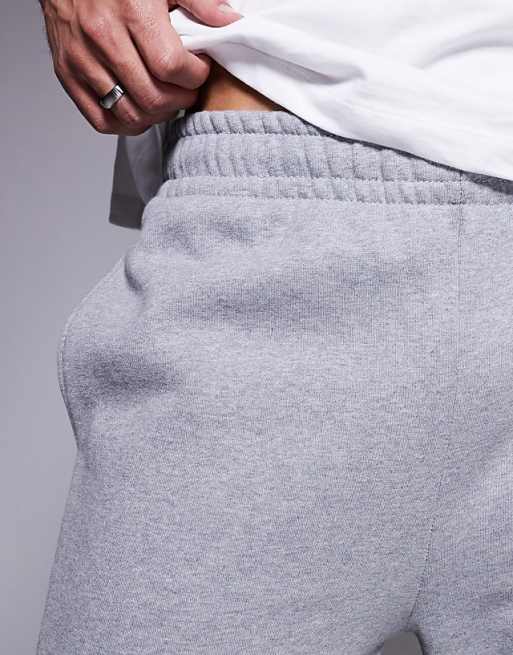 Trousers Asos Design Premium Heavyweight Straight Leg In Heather Gray