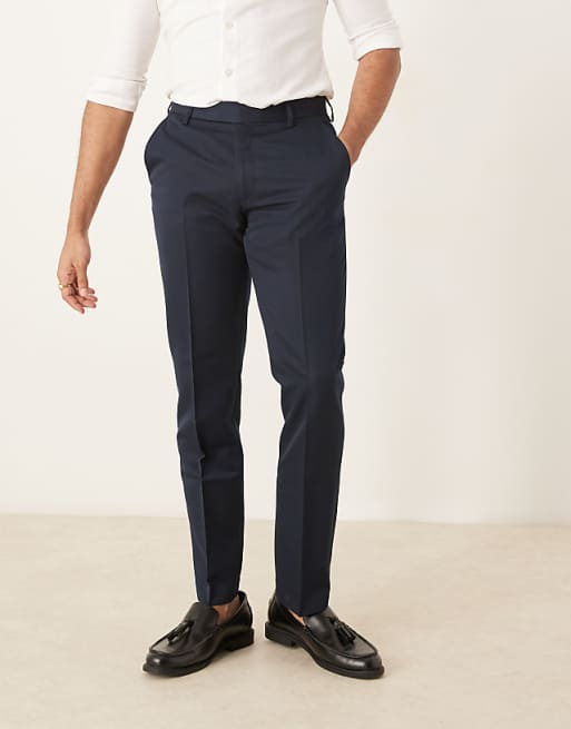 Chino Asos Design Slim Fit Pants In Navy