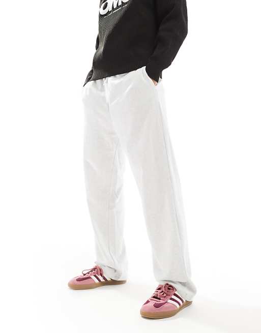 Trousers Jack & Jones Loose Fit Wide Leg In Light Gray