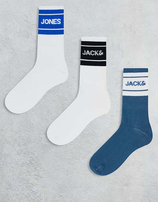 Men Jack & Jones 3-pack sports socks in multi