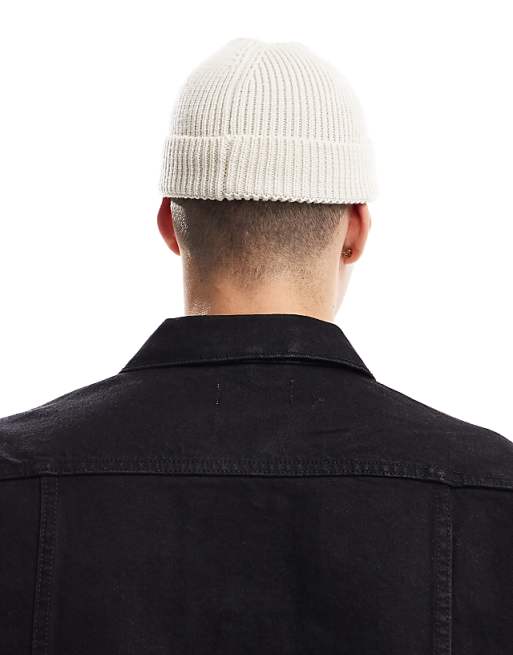Bershka Beanie In Ecru
