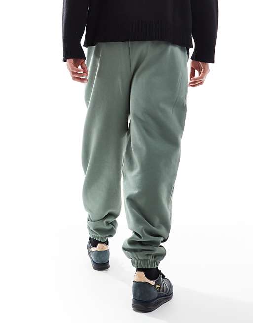 Trousers Asos Design Premium Heavyweight Oversized 400gsm In Mid Green