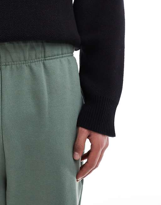 Trousers Asos Design Premium Heavyweight Oversized 400gsm In Mid Green