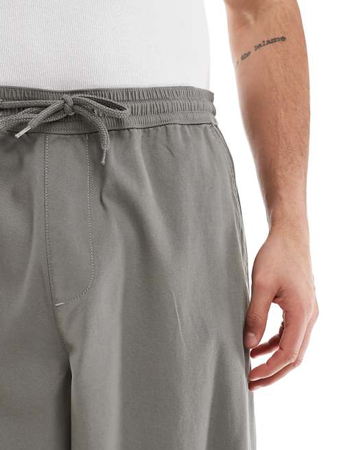Asos Design Oversized Chino Pants In Gray
