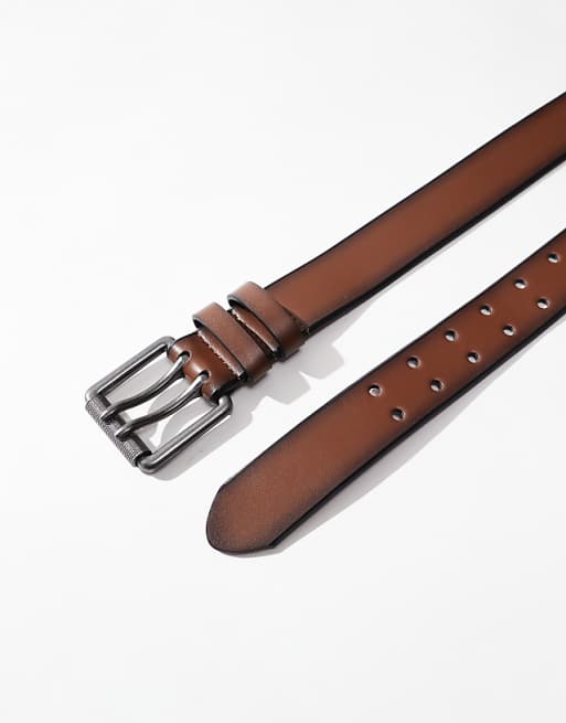 Asos Design Dressy Belt In Brown Faux Leather