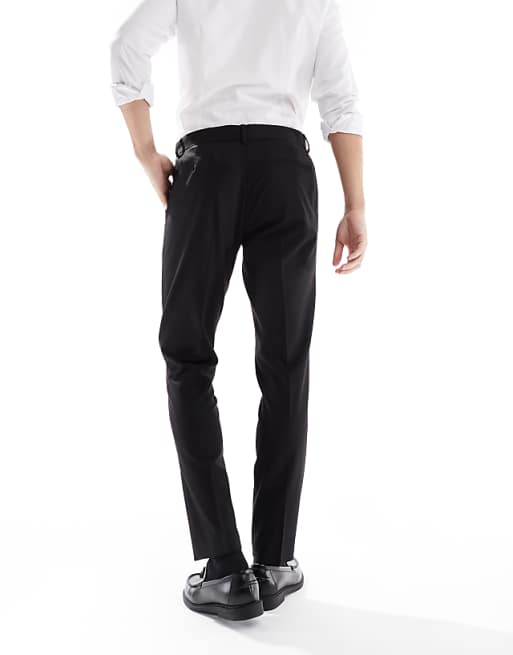 Asos Design Smart Skinny Fit Chino Pants In Black