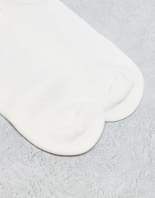 Men ASOS DESIGN 2-pack short socks with Fuck Off graphic in ecru