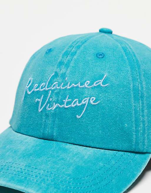 Reclaimed Vintage Holiday Cap With Logo In Washed Blue