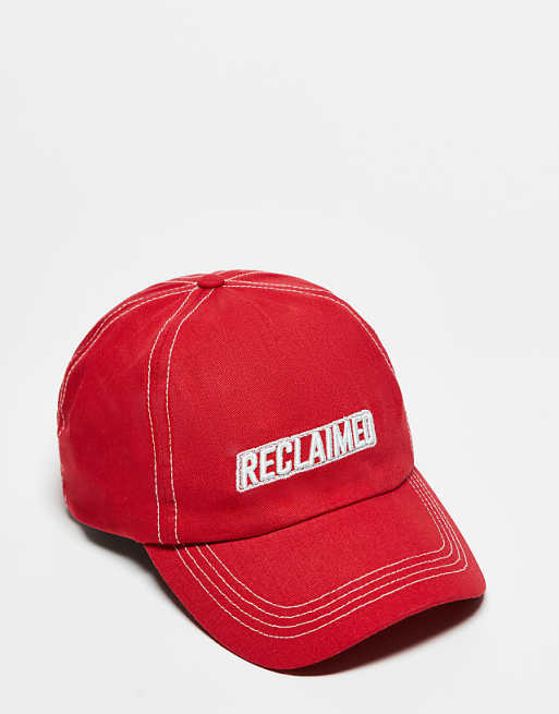Reclaimed Vintage Logo Cap In Red