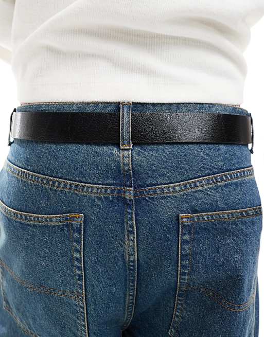 Jack & Jones Leather Belt In Black