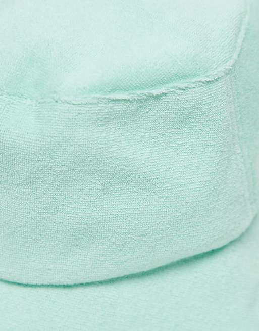 Reclaimed Vintage Bucket Hat In Mint Green Terrycloth