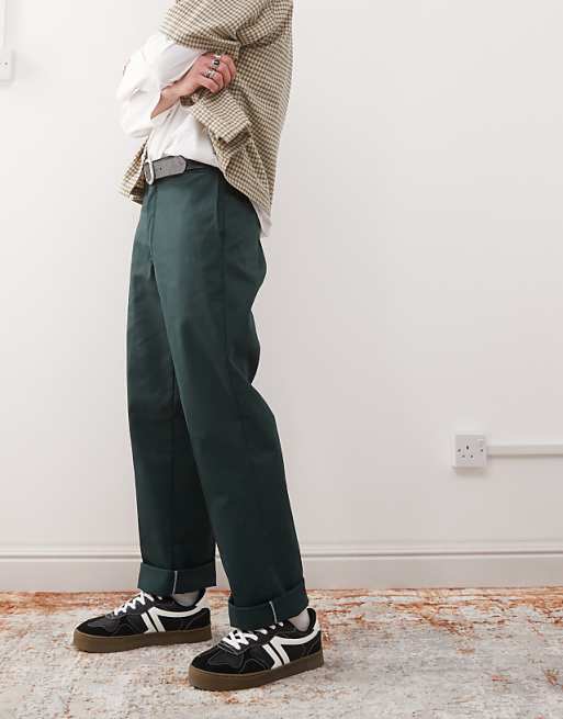 Chino Dickies 874 Straight Leg Work Pants In Dark Green